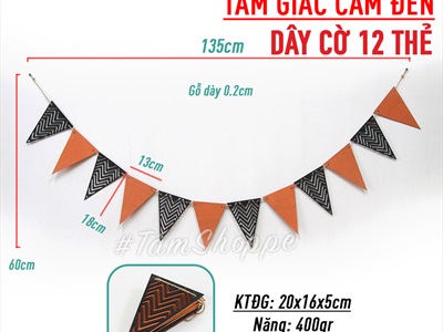 Dây banner chữ Halloween bằng gỗ handmade nhiều kiểu BANER-HLW-01